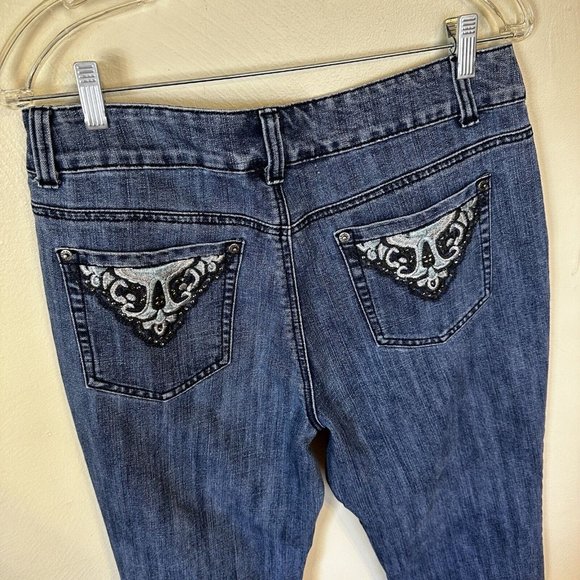 Baccini Jeans Womens 12 Jeans Bootcut Denim Pants Ladies Medium Wash Blue New - Picture 6 of 8